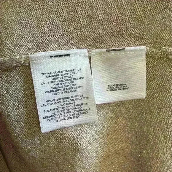 Anne Klein Sweater | Taupe with Gold Threading | Large EUC - Picture 6 of 7